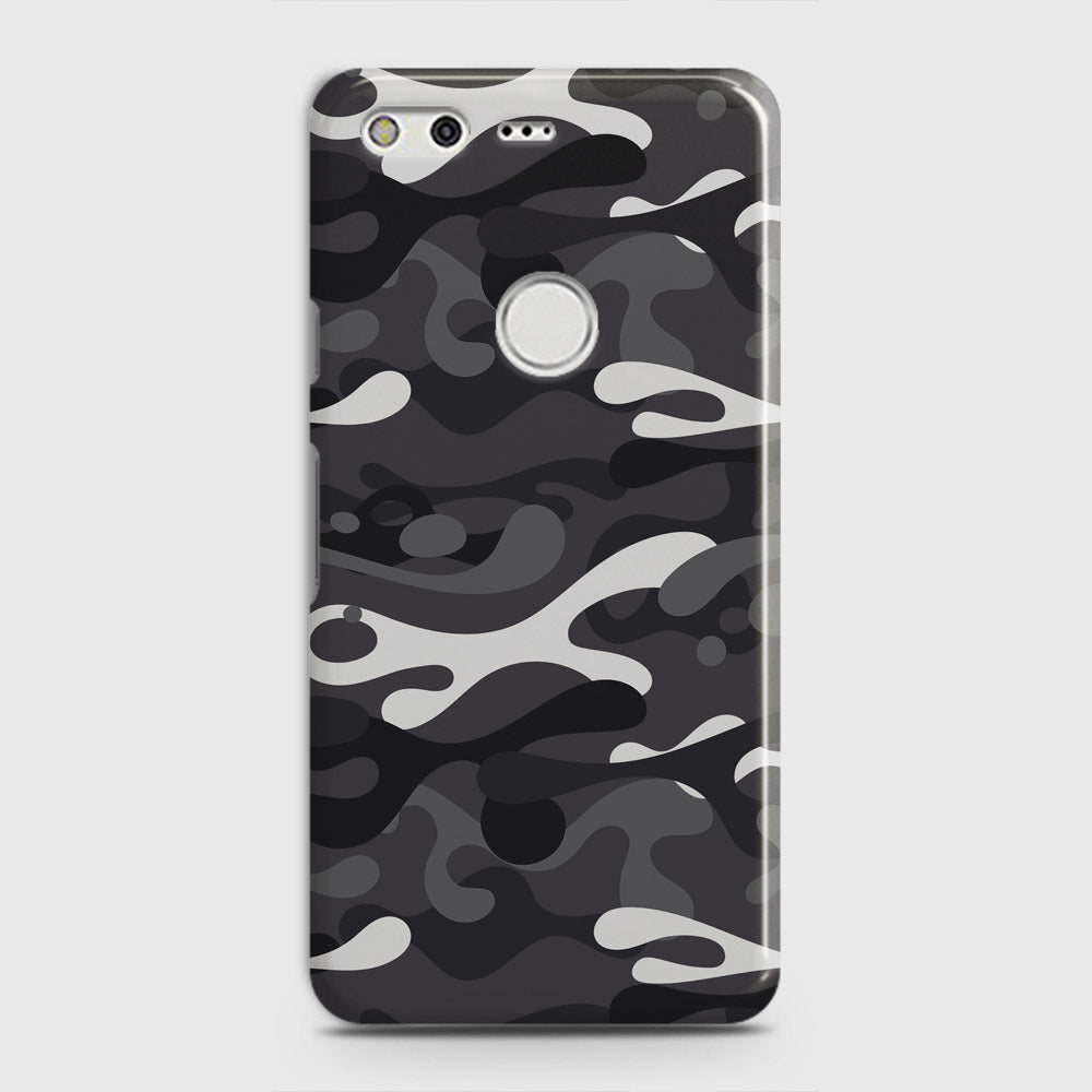 Google Pixel XL Cover - Camo Series - White & Grey - Matte Finish - Snap On Hard Case with LifeTime Colors Guarantee