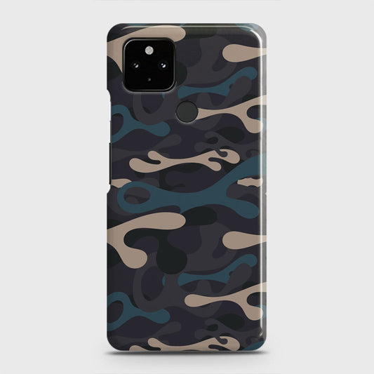 Google Pixel 5 Cover - Camo Series - Blue & Grey - Matte Finish - Snap On Hard Case with LifeTime Colors Guarantee