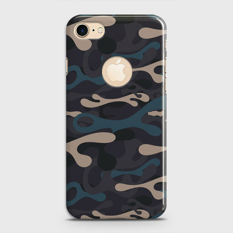 iPhone 8 Cover - Camo Series - Blue & Grey Design - Matte Finish - Snap On Hard Case with LifeTime Colors Guarantee