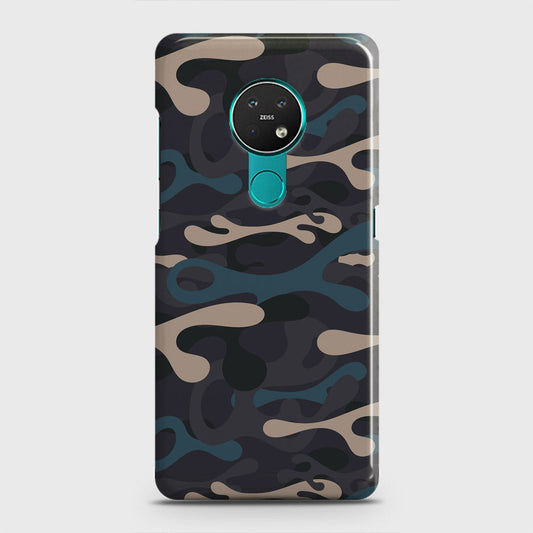 Nokia 6.2 Cover - Camo Series - Blue & Grey Design - Matte Finish - Snap On Hard Case with LifeTime Colors Guarantee