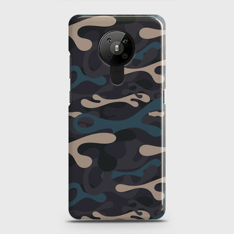 Nokia 5.3  Cover - Camo Series - Blue & Grey Design - Matte Finish - Snap On Hard Case with LifeTime Colors Guarantee