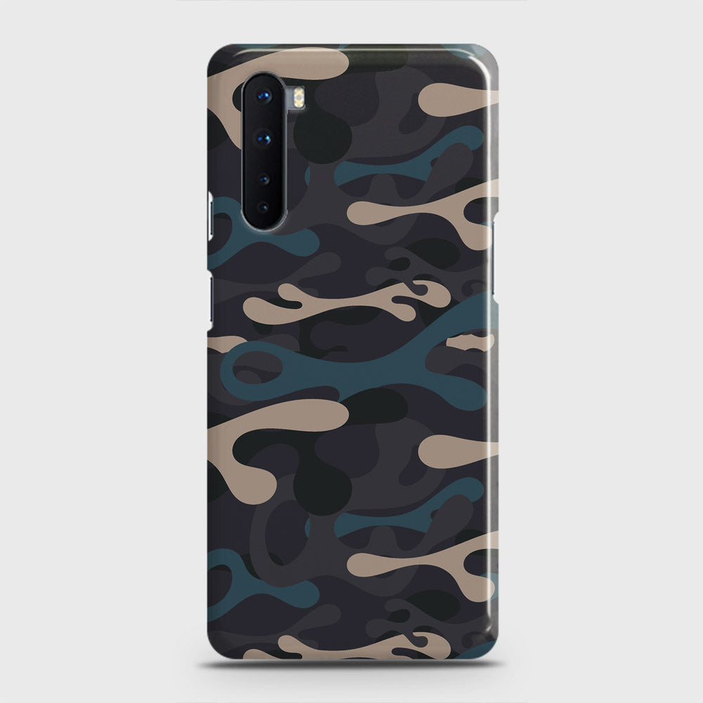 OnePlus Nord  Cover - Camo Series - Blue & Grey Design - Matte Finish - Snap On Hard Case with LifeTime Colors Guarantee