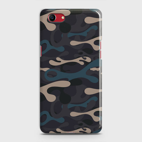 Oppo A1k  Cover - Camo Series - Blue & Grey Design - Matte Finish - Snap On Hard Case with LifeTime Colors Guarantee