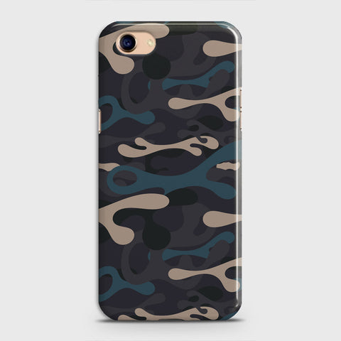 Oppo A83 / A1 Cover - Camo Series - Blue & Grey Design - Matte Finish - Snap On Hard Case with LifeTime Colors Guarantee