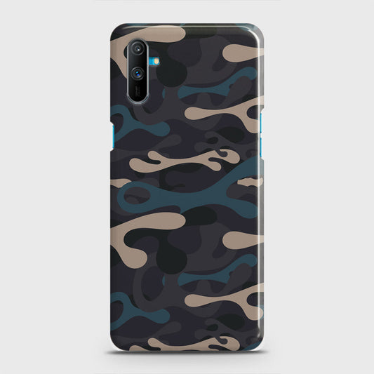 Realme C3 Cover - Camo Series - Blue & Grey Design - Matte Finish - Snap On Hard Case with LifeTime Colors Guarantee