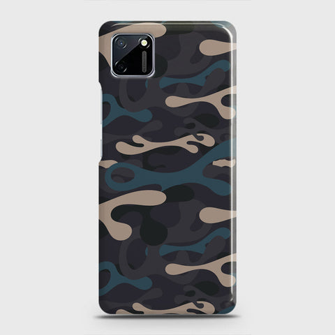 Realme C11 Cover - Camo Series - Blue & Grey Design - Matte Finish - Snap On Hard Case with LifeTime Colors Guarantee