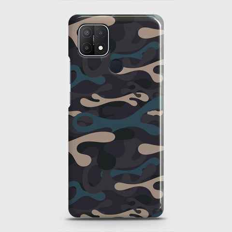 Realme C25 Cover - Camo Series - Blue & Grey Design - Matte Finish - Snap On Hard Case with LifeTime Colors Guarantee