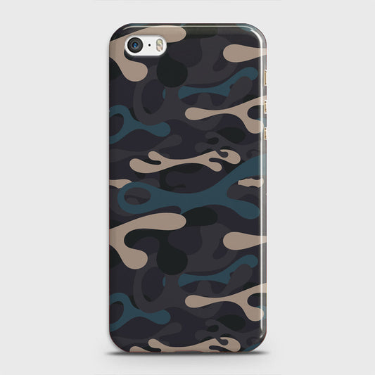 iPhone 5C Cover - Camo Series - Blue & Grey Design - Matte Finish - Snap On Hard Case with LifeTime Colors Guarantee