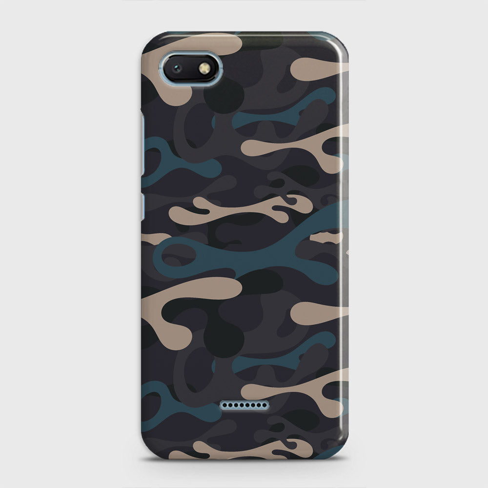 Xiaomi Redmi 6A Cover - Camo Series - Blue & Grey Design - Matte Finish - Snap On Hard Case with LifeTime Colors Guarantee