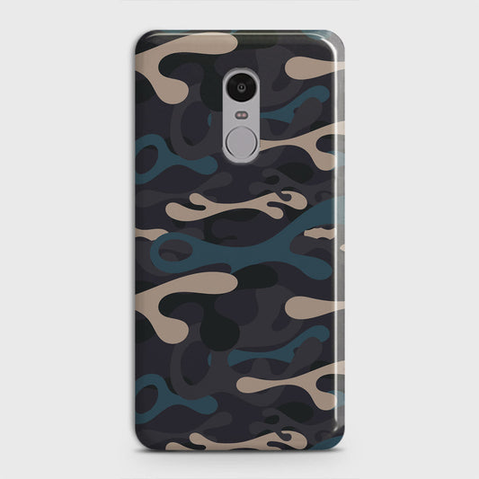 Xiaomi Redmi Note 4 / 4X Cover - Camo Series - Blue & Grey Design - Matte Finish - Snap On Hard Case with LifeTime Colors Guarantee