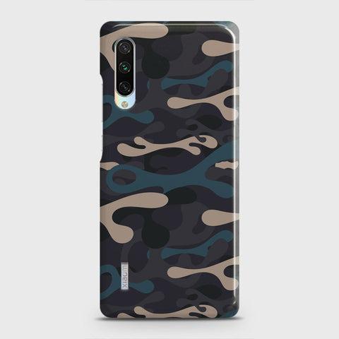 Xiaomi Mi A3 Cover - Camo Series - Blue & Grey Design - Matte Finish - Snap On Hard Case with LifeTime Colors Guarantee