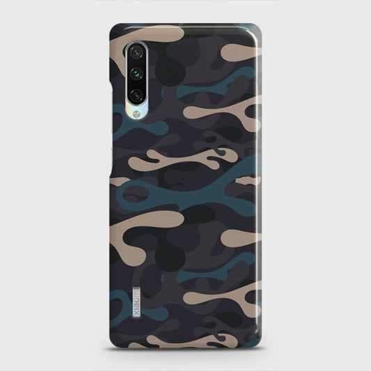 Xiaomi Mi CC9 Cover - Camo Series - Blue & Grey Design - Matte Finish - Snap On Hard Case with LifeTime Colors Guarantee