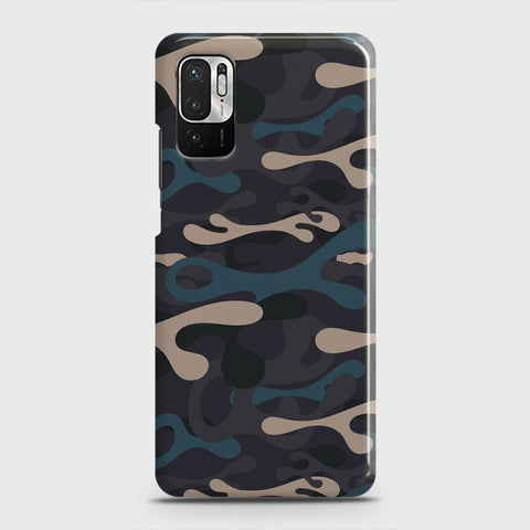Xiaomi Redmi Note 10 5G Cover - Camo Series - Blue & Grey Design - Matte Finish - Snap On Hard Case with LifeTime Colors Guarantee