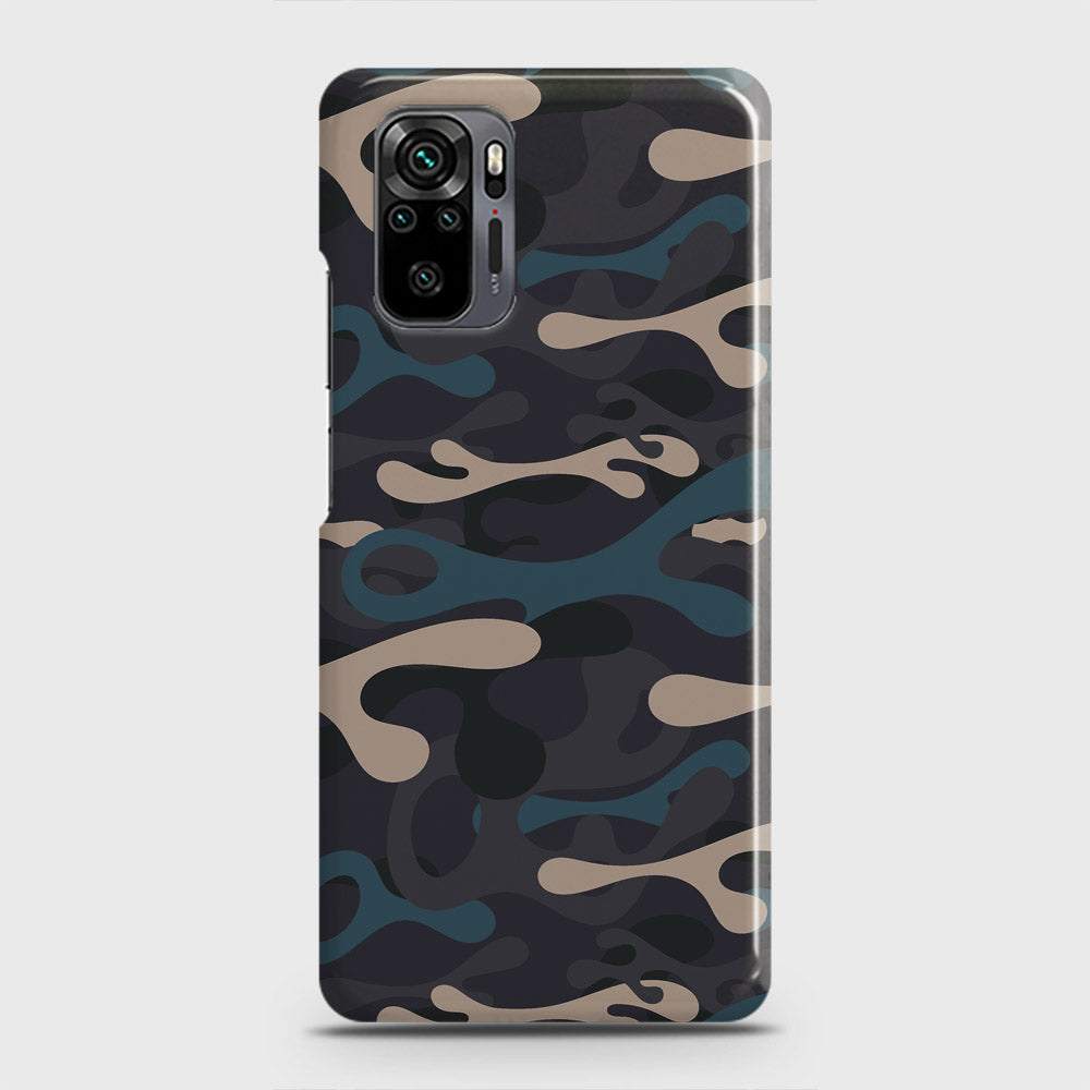 Xiaomi Redmi Note 10 Pro Cover - Camo Series - Blue & Grey Design - Matte Finish - Snap On Hard Case with LifeTime Colors Guarantee