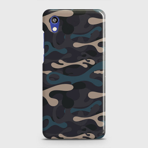 Honor 8S Cover - Camo Series - Blue & Grey Design - Matte Finish - Snap On Hard Case with LifeTime Colors Guarantee