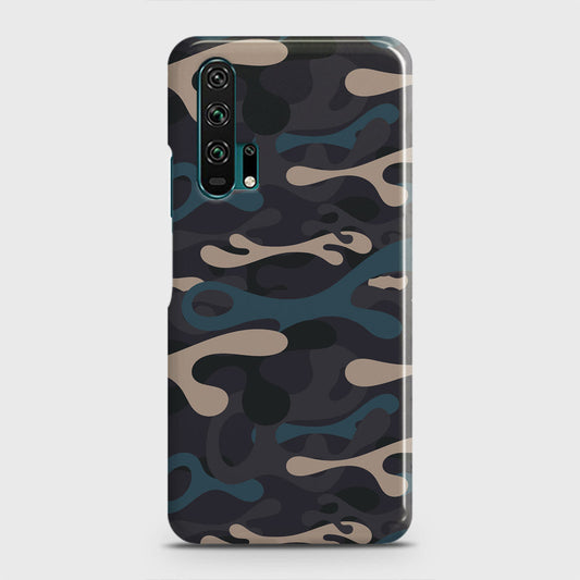Honor 20 Pro Cover - Camo Series - Blue & Grey Design - Matte Finish - Snap On Hard Case with LifeTime Colors Guarantee