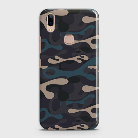 Vivo V9 / V9 Youth Cover - Camo Series - Blue & Grey Design - Matte Finish - Snap On Hard Case with LifeTime Colors Guarantee