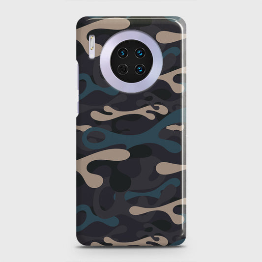 Huawei Mate 30 Cover - Camo Series - Blue & Grey Design - Matte Finish - Snap On Hard Case with LifeTime Colors Guarantee