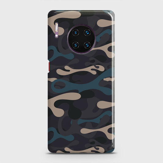 Huawei Mate 30 Pro Cover - Camo Series - Blue & Grey Design - Matte Finish - Snap On Hard Case with LifeTime Colors Guarantee