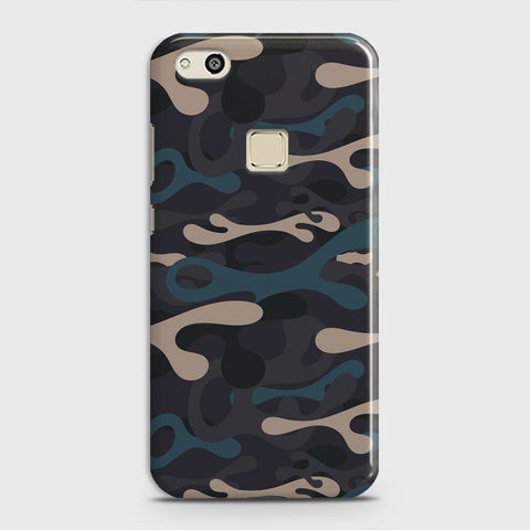 Huawei P10 Lite Cover - Camo Series - Blue & Grey Design - Matte Finish - Snap On Hard Case with LifeTime Colors Guarantee