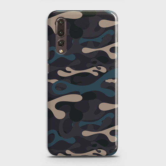 Huawei P20 Pro Cover - Camo Series - Blue & Grey Design - Matte Finish - Snap On Hard Case with LifeTime Colors Guarantee