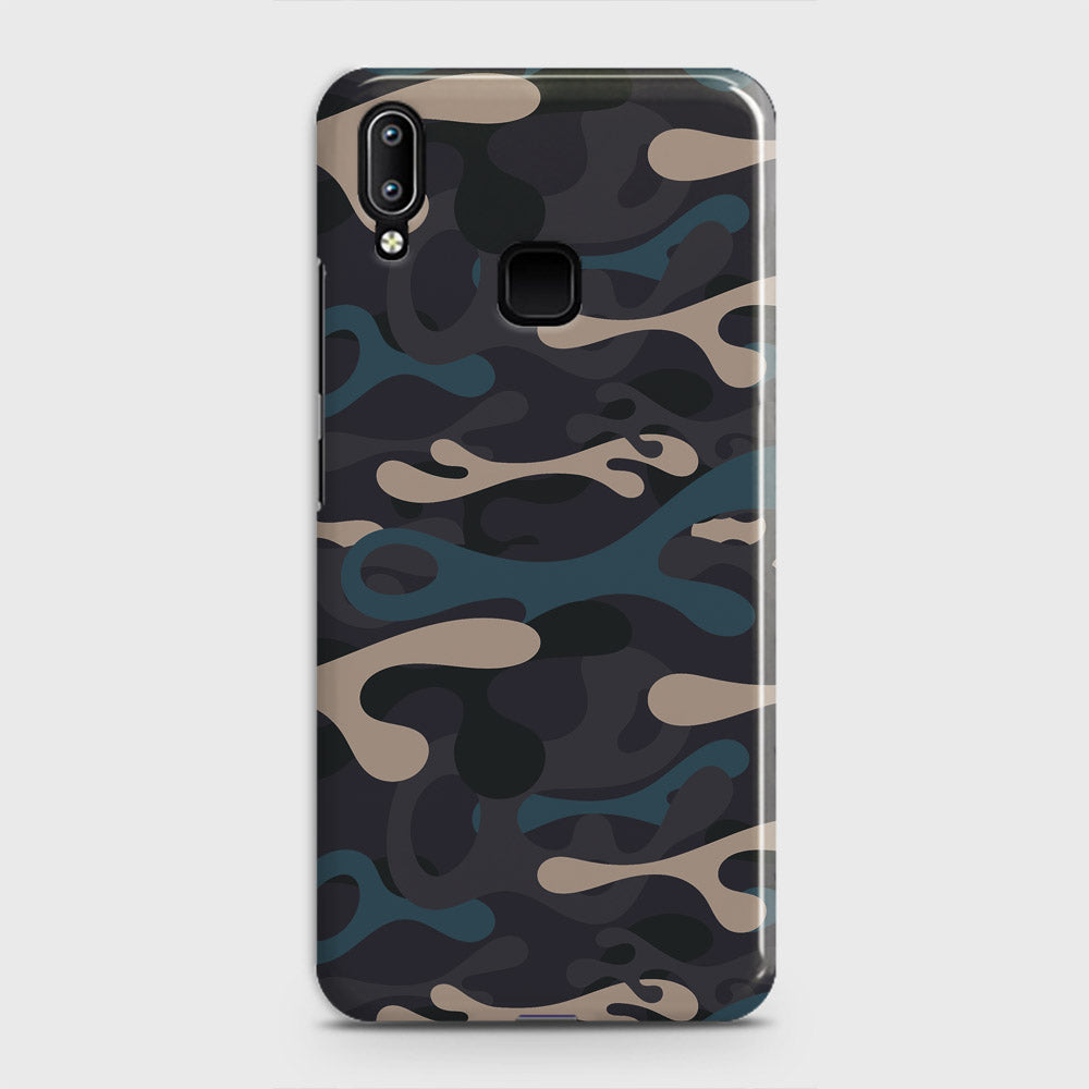 Vivo V11 Cover - Camo Series - Blue & Grey Design - Matte Finish - Snap On Hard Case with LifeTime Colors Guarantee