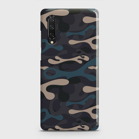 Huawei Y9s Cover - Camo Series - Blue & Grey Design - Matte Finish - Snap On Hard Case with LifeTime Colors Guarantee