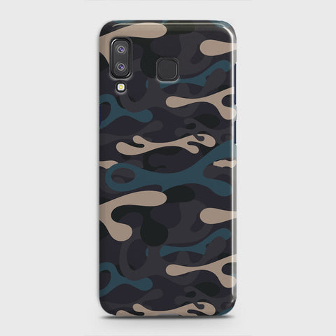 Samsung Galaxy A8 Star Cover - Camo Series - Blue & Grey Design - Matte Finish - Snap On Hard Case with LifeTime Colors Guarantee