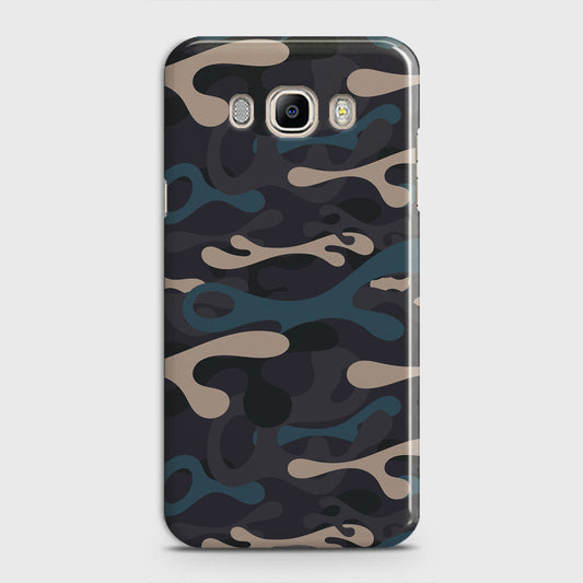 Samsung Galaxy J5 2016 / J510 Cover - Camo Series - Blue & Grey Design - Matte Finish - Snap On Hard Case with LifeTime Colors Guarantee