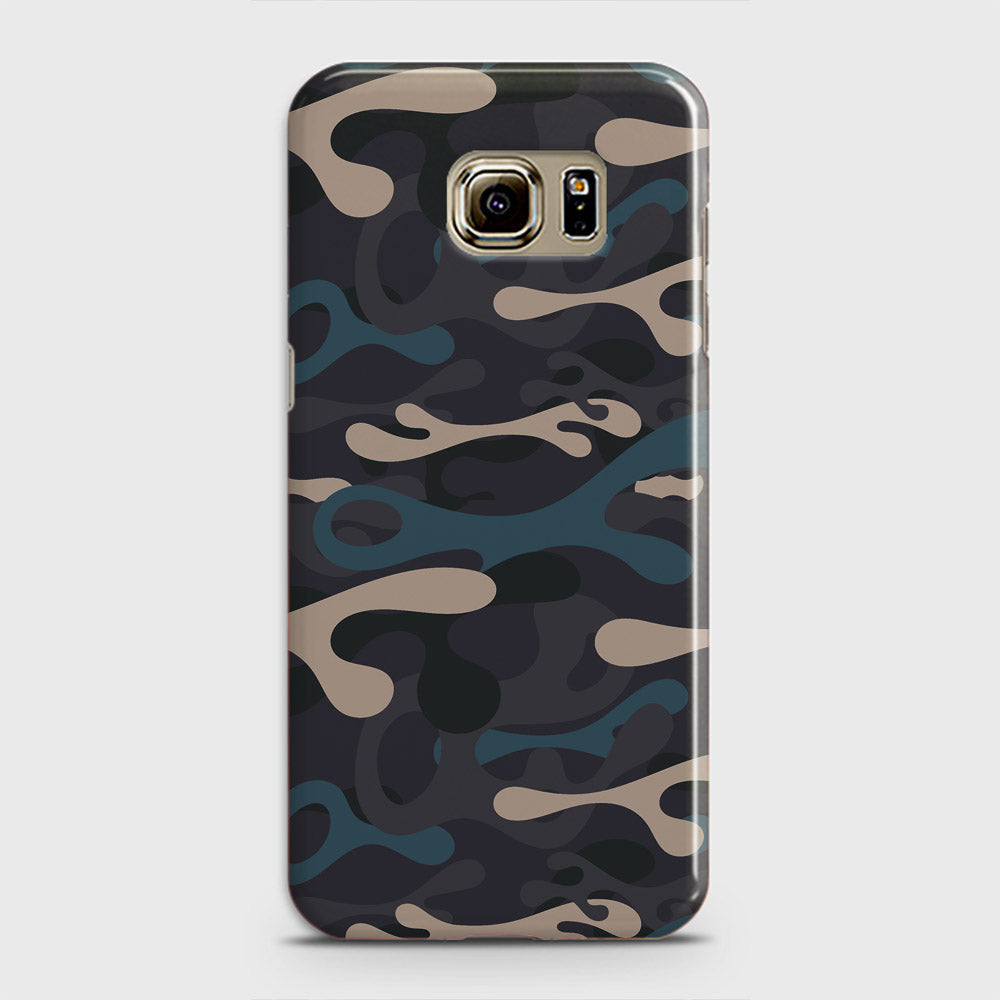 Samsung Galaxy Note 5 Cover - Camo Series - Blue & Grey Design - Matte Finish - Snap On Hard Case with LifeTime Colors Guarantee