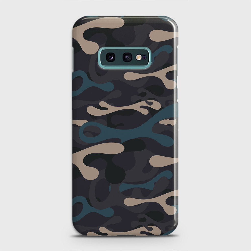 Samsung Galaxy S10e Cover - Camo Series - Blue & Grey Design - Matte Finish - Snap On Hard Case with LifeTime Colors Guarantee
