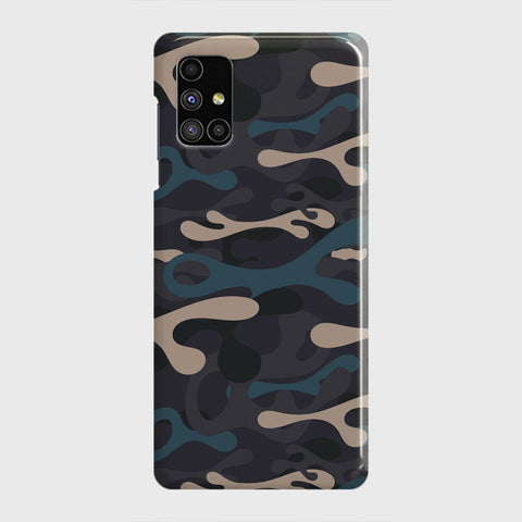 Samsung Galaxy M51 Cover - Camo Series - Blue & Grey Design - Matte Finish - Snap On Hard Case with LifeTime Colors Guarantee