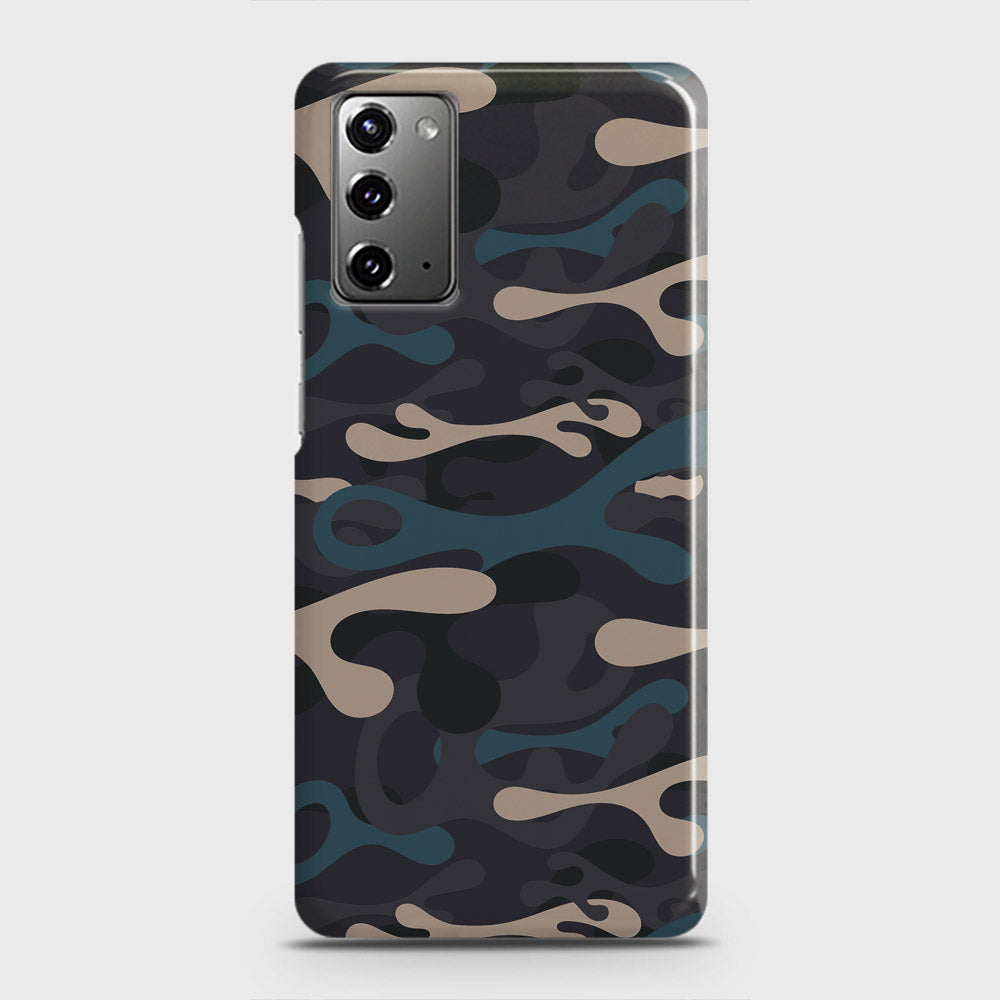 Samsung Galaxy Note 20 Cover - Camo Series - Blue & Grey Design - Matte Finish - Snap On Hard Case with LifeTime Colors Guarantee
