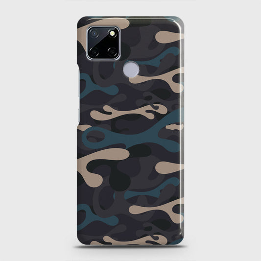 Realme Narzo 30A Cover - Camo Series - Blue & Grey Design - Matte Finish - Snap On Hard Case with LifeTime Colors Guarantee