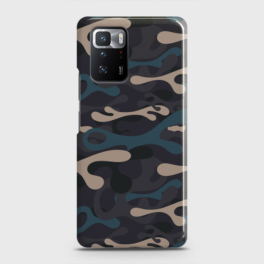Xiaomi Poco X3 GT Cover - Camo Series - Blue & Grey Design - Matte Finish - Snap On Hard Case with LifeTime Colors Guarantee