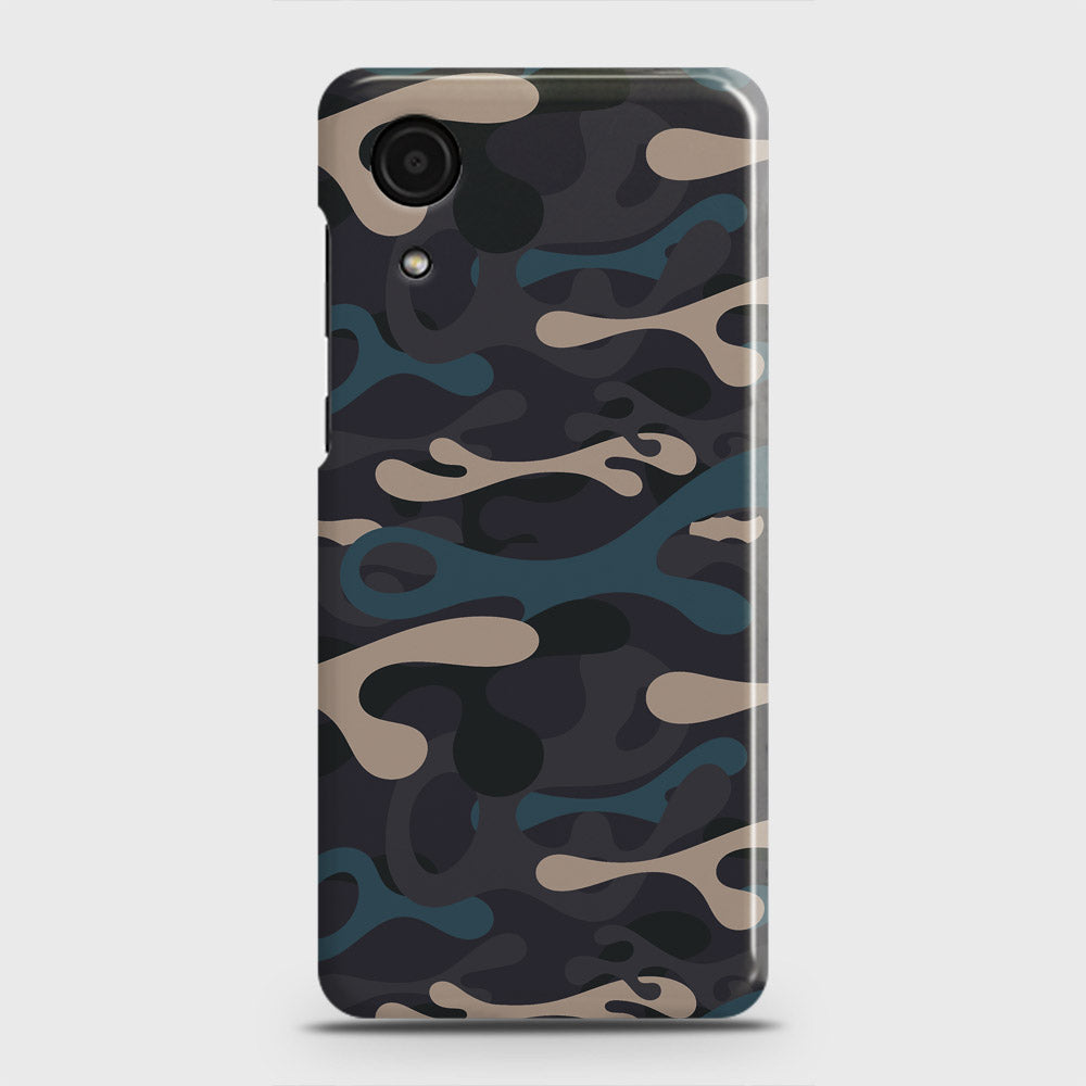 Samsung Galaxy A03 Core Cover - Camo Series - Blue & Grey Design - Matte Finish - Snap On Hard Case with LifeTime Colors Guarantee