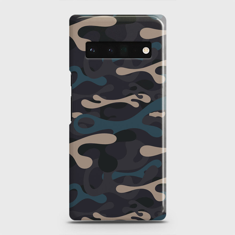 Google Pixel 6 Pro Cover - Camo Series - Blue & Grey - Matte Finish - Snap On Hard Case with LifeTime Colors Guarantee