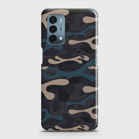 OnePlus Nord N200 5G Cover - Camo Series - Blue & Grey Design - Matte Finish - Snap On Hard Case with LifeTime Colors Guarantee