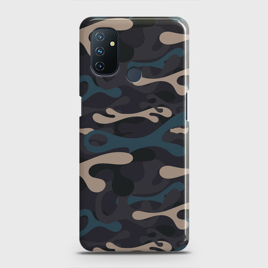OnePlus Nord N100 Cover - Camo Series - Blue & Grey Design - Matte Finish - Snap On Hard Case with LifeTime Colors Guarantee