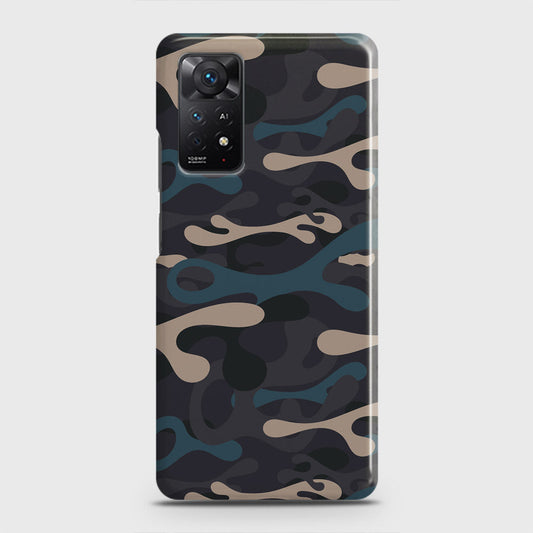 Xiaomi Redmi Note 11S Cover - Camo Series - Blue & Grey Design - Matte Finish - Snap On Hard Case with LifeTime Colors Guarantee