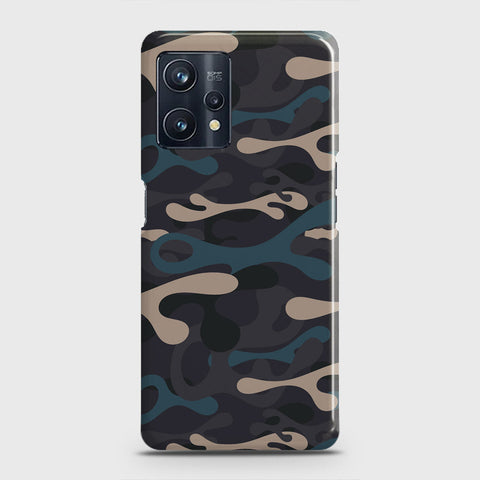 Realme 9 Pro Plus Cover - Camo Series - Blue & Grey Design - Matte Finish - Snap On Hard Case with LifeTime Colors Guarantee