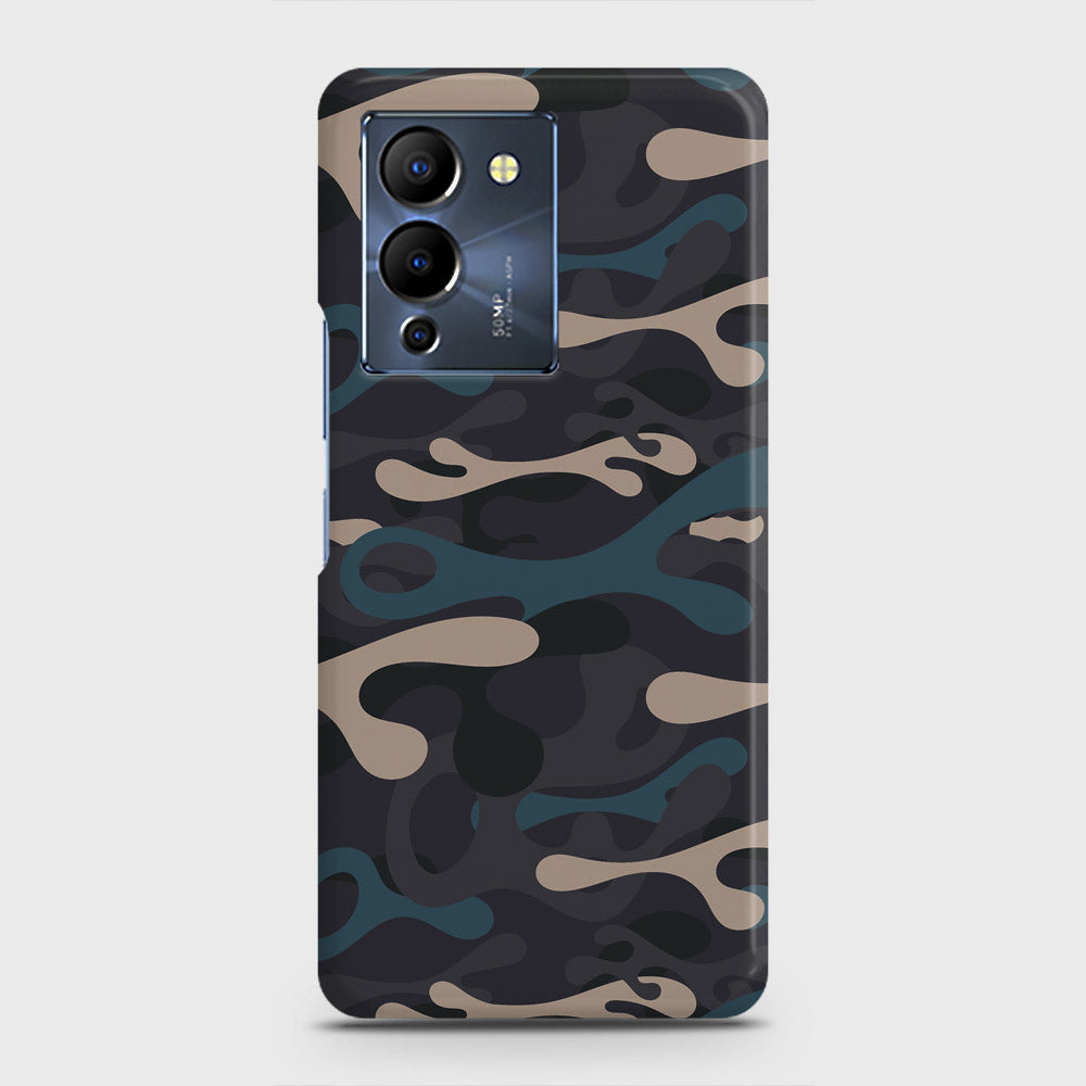 Infinix Note 12 G96 Cover - Camo Series - Blue & Grey Design - Matte Finish - Snap On Hard Case with LifeTime Colors Guarantee