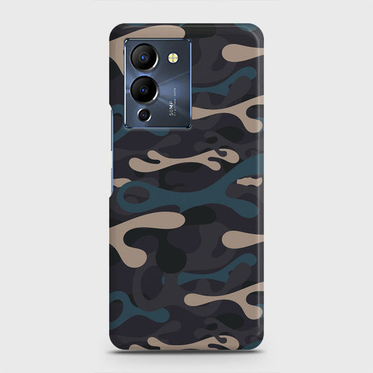 Infinix Note 12 G96 Cover - Camo Series - Blue & Grey Design - Matte Finish - Snap On Hard Case with LifeTime Colors Guarantee