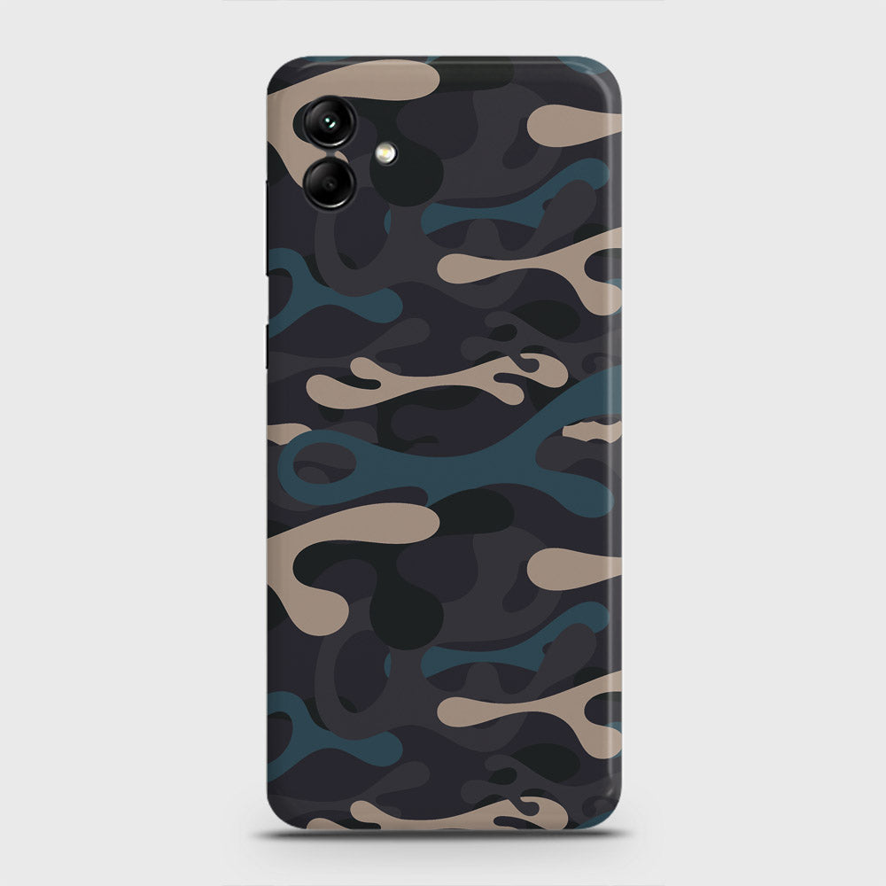 Samsung Galaxy A04 Cover - Camo Series - Blue & Grey Design - Matte Finish - Snap On Hard Case with LifeTime Colors Guarantee