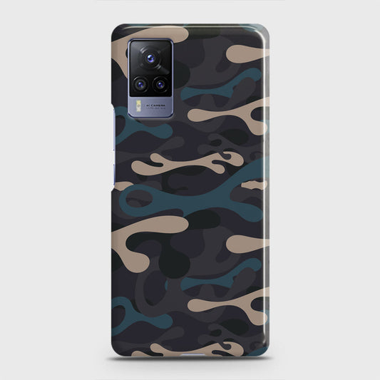 Vivo X60 Pro  Cover - Camo Series - Blue & Grey Design - Matte Finish - Snap On Hard Case with LifeTime Colors Guarantee