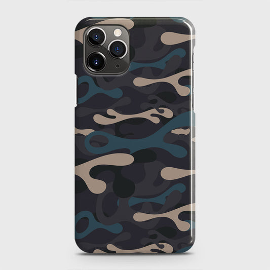 iPhone 11 Pro Cover - Camo Series - Blue & Grey Design - Matte Finish - Snap On Hard Case with LifeTime Colors Guarantee