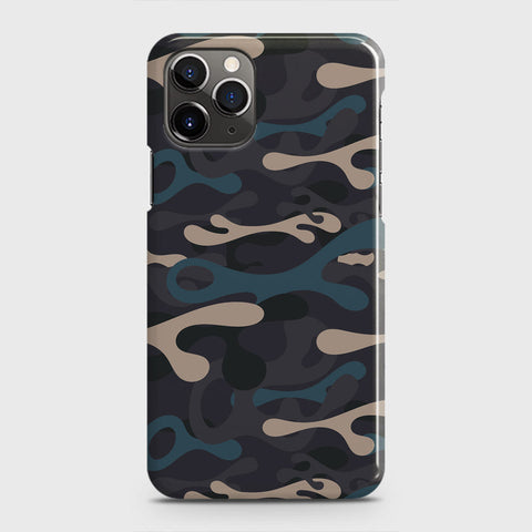 iPhone 11 Pro Cover - Camo Series - Blue & Grey Design - Matte Finish - Snap On Hard Case with LifeTime Colors Guarantee