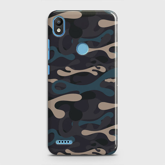 Infinix Smart 2 / X5515 Cover - Camo Series - Blue & Grey Design - Matte Finish - Snap On Hard Case with LifeTime Colors Guarantee