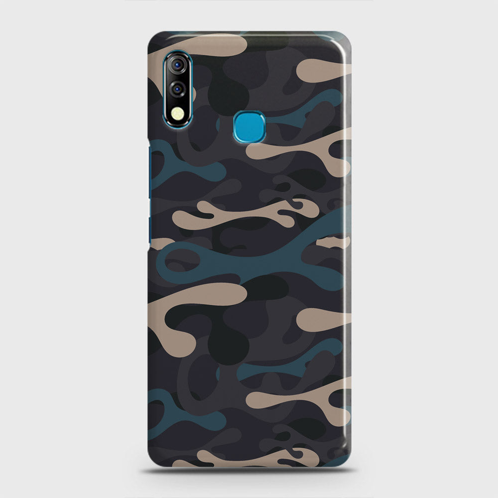 Tecno Camon 12 Cover - Camo Series - Blue & Grey Design - Matte Finish - Snap On Hard Case with LifeTime Colors Guarantee