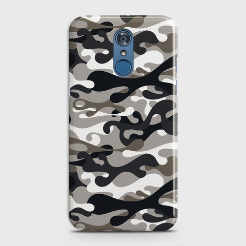 LG Q7 Cover - Camo Series - Black & Olive Design - Matte Finish - Snap On Hard Case with LifeTime Colors Guarantee